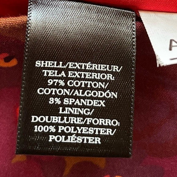 Ann Taylor Loft Multicolor Burgundy Pink Floral Straight Pencil Skirt tall - Picture 8 of 13